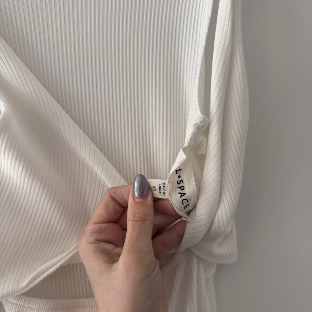 LSPACE Nico White Knit Midi Dress XS - Picture 9 of 12
